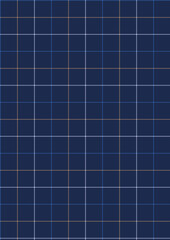 Geometric blue mosaic tile pattern with a solar panel grid texture and architectural glass design for a seamless building wallpaper