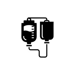 Simple IV Drip Icon – Medical Infusion Symbol in Minimal Style