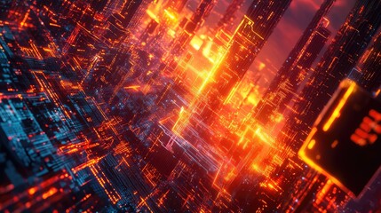 Metaverse digital city processing data and network connections