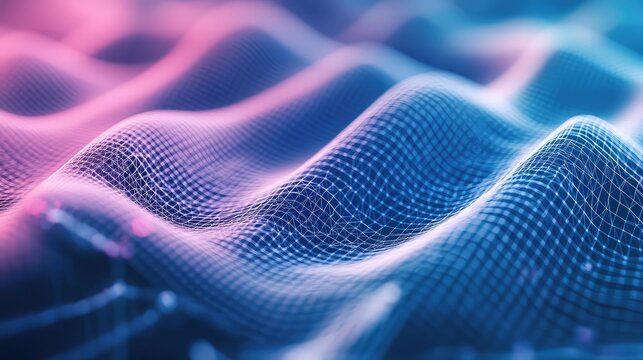 Abstract network data wave forming digital grid