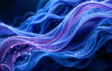 a blue abstract background image with curves