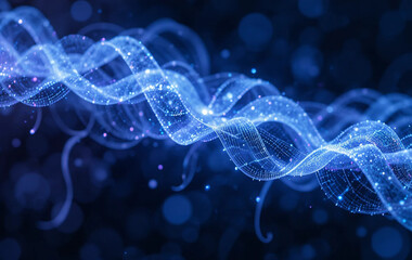 a blue abstract background image with curves