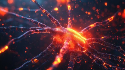 Artificial intelligence neuron network connecting data points