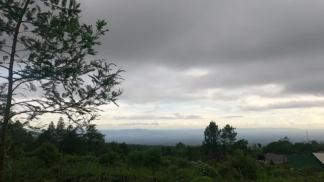 Cloudy Weather Scenic Forest View &ndash; Merapi Highlands
