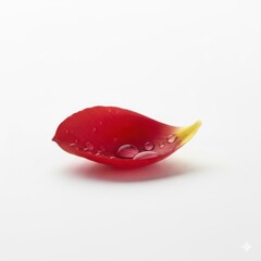 Fresh red chili pepper with water drops, a beautiful vegetable isolated on a white background