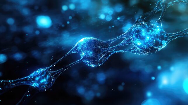 Neural network forming abstract connections in blue light