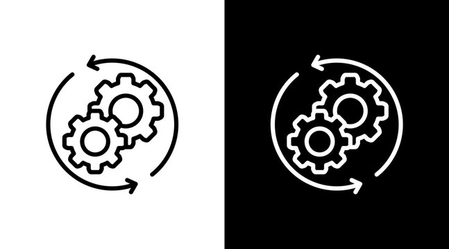 Process With Icon Set Design