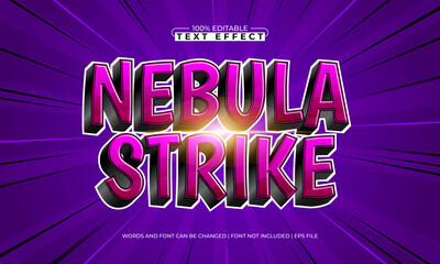 nebula strike editable galaxy text effect with stars and nebula glow