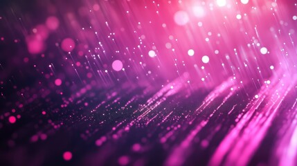 Pink and purple glowing particles forming abstract tech background