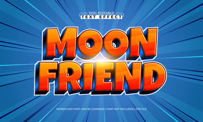 moon friend editable galaxy text effect with stars and nebula glow