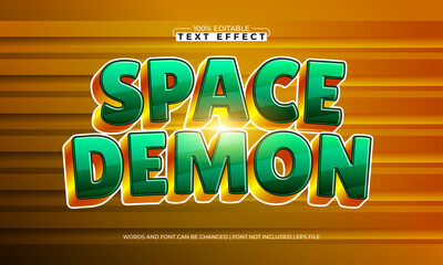 space demon editable galaxy text effect with stars and nebula glow