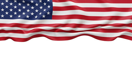 American flag fluttering majestically creating a powerful symbol of freedom patriotism and unity for independence day and veterans day celebration with vibrant red