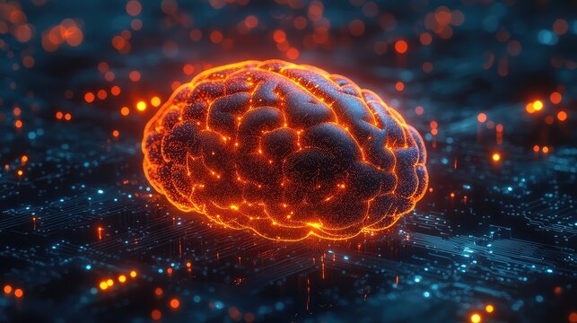 Artificial intelligence brain learning on digital circuit board