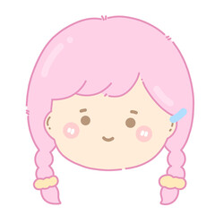 A little girl with the yellow hair