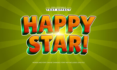 happy star editable galaxy text effect with stars and nebula glow