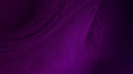 Stream blend. Wave fluid. Defocused purple neon color water essence glow dark black paint drop ink flow blob pour on art background. - Powered by Adobe