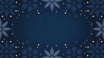 Festive winter background with elegant blue snowflake design