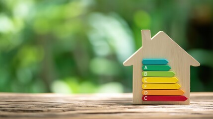 Energy Efficiency Level Meter or Gauge Indicating High Performance for a Green Home.