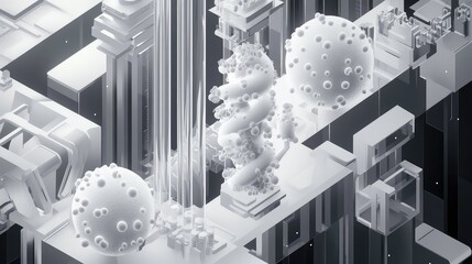 Abstract scientific data visualization representing futuristic technology