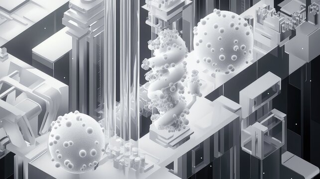 Abstract scientific data visualization representing futuristic technology