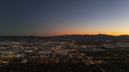 just before day turns to night in the valley of the sun