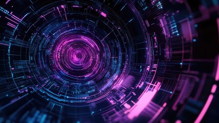 Digital tunnel connecting data in futuristic network