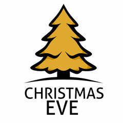 Merry Christmas Eve. Christmas Eve Designs, Posters, Greeting Cards, Textiles, and Vector Illustrations