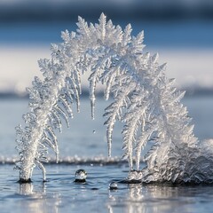 Frozen Splash Crystal Plume A delicate lace like splash of water