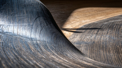 velodrome. Close-up of wooden velodrome track banking showing grain and curved structure. event key visuals, club posters, designed for sports event promotions and stadium branding.