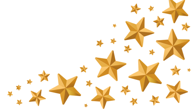 Festive golden stars sparkling for holiday celebration design use - Powered by Adobe