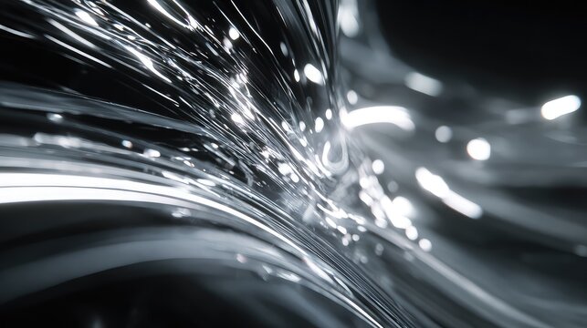 Dynamic light lines moving in abstract speed technology background