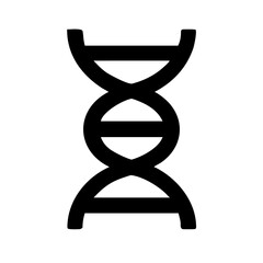 Black dna icon isolated on representing genetics and biology