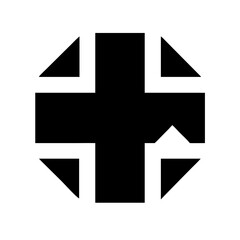 Obraz premium Abstract medical cross icon isolated on for healthcare concept