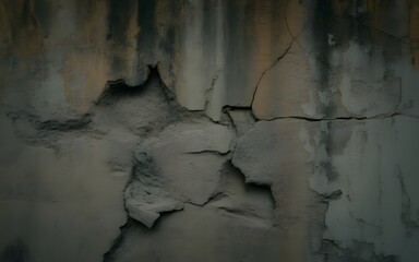 Dark Peeling Paint on Concrete Wall Grunge Texture Background