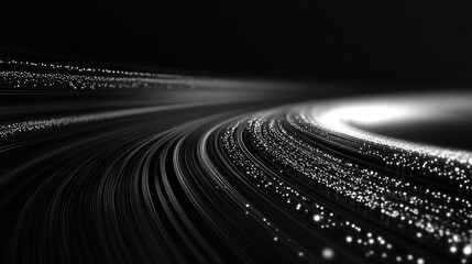 Abstract flowing data stream forming digital light path