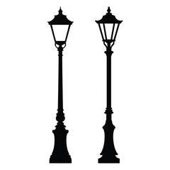 street lamp vector