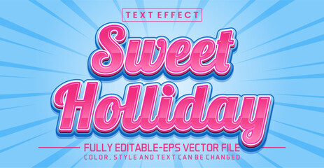 Sweet Holliday font Text effect editable