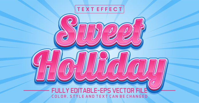 Sweet Holliday font Text effect editable