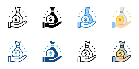 Jumbo loan icon set multiple style collection 
