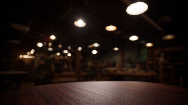 woodwork. A beautifully crafted wooden table with a smooth, reflective varnished surface. product launch decks, UI/UX mockups, designed for data visualization dashboards and holographic UIs.