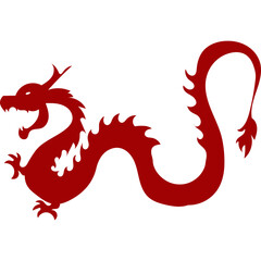 Chinese Dragon Mythical Silhouette