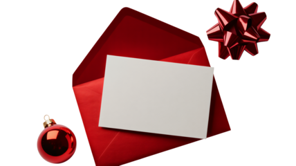 Send holiday cheer with a blank card and festive decorations