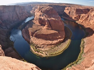 Horseshoe Bend in the Colorado River, located near the town of Page, Arizona, downstream from Lake Powell within Glen Canyon National Recreation Area