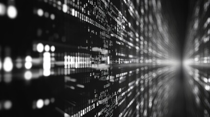 Digital data stream flowing in virtual tunnel