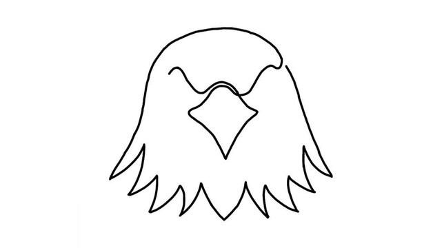 Continue line animation of eagle