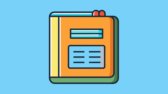 Illustration of an attendance register book in a flat style