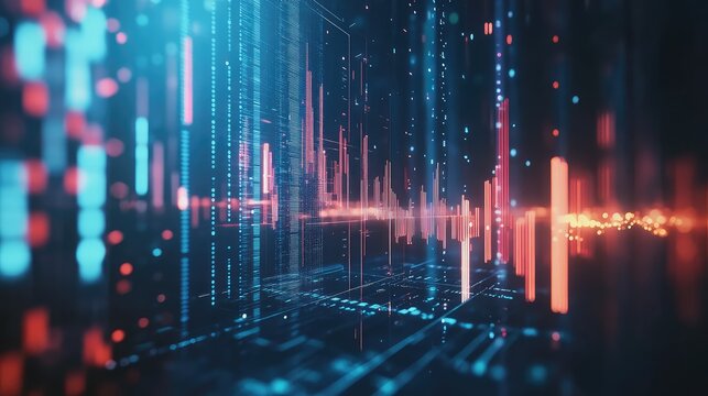 Virtual data analysis visualizing digital information flow