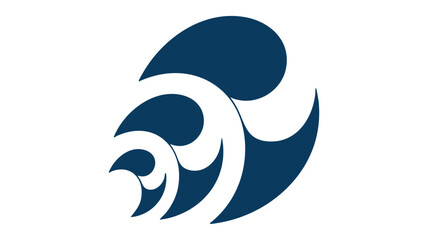 Fototapeta premium Abstract blue wave swirl design