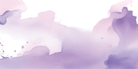 Watercolor Lavender Blossom Landscape with Airy Purple Petals and Soft Pastel Garden Atmosphere Ideal for Invitations, Feminine Branding, Packaging and Spring-Themed Artwork”