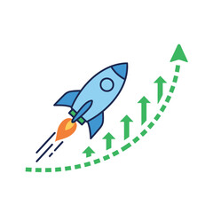 vector illustration of business graph
